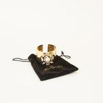 Kenneth Jay Lane Faux Pearl And Crystal Hinged Cuff Bracelet