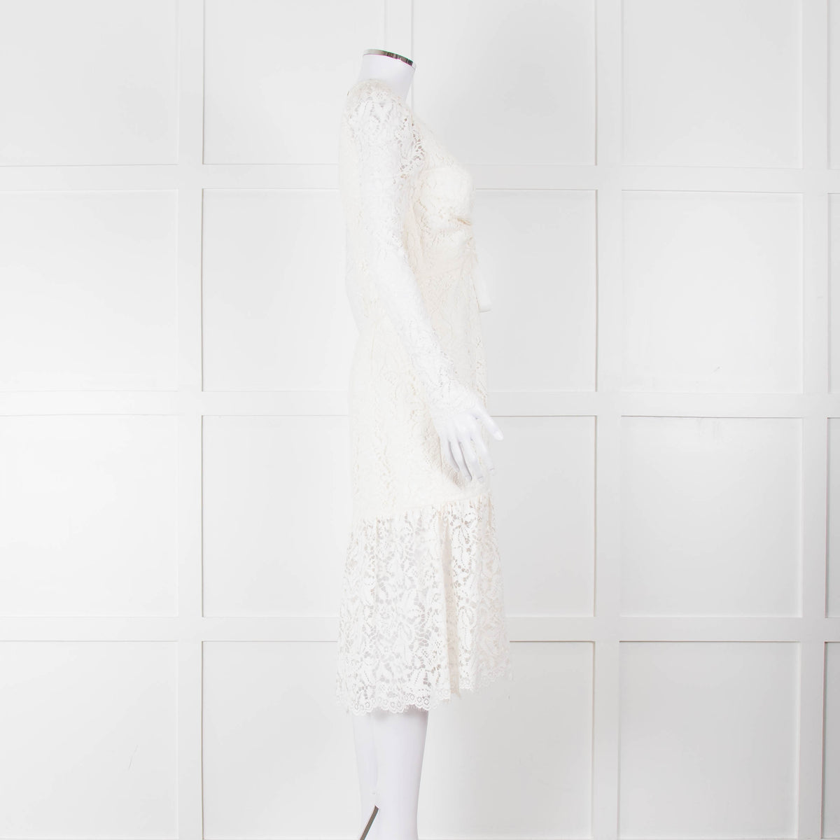 Rebecca Vallance Cream Lace Long Sleeve Dress