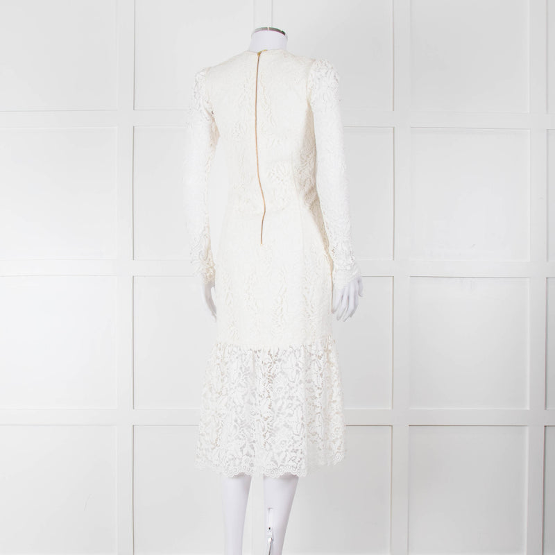 Rebecca Vallance Cream Lace Long Sleeve Dress