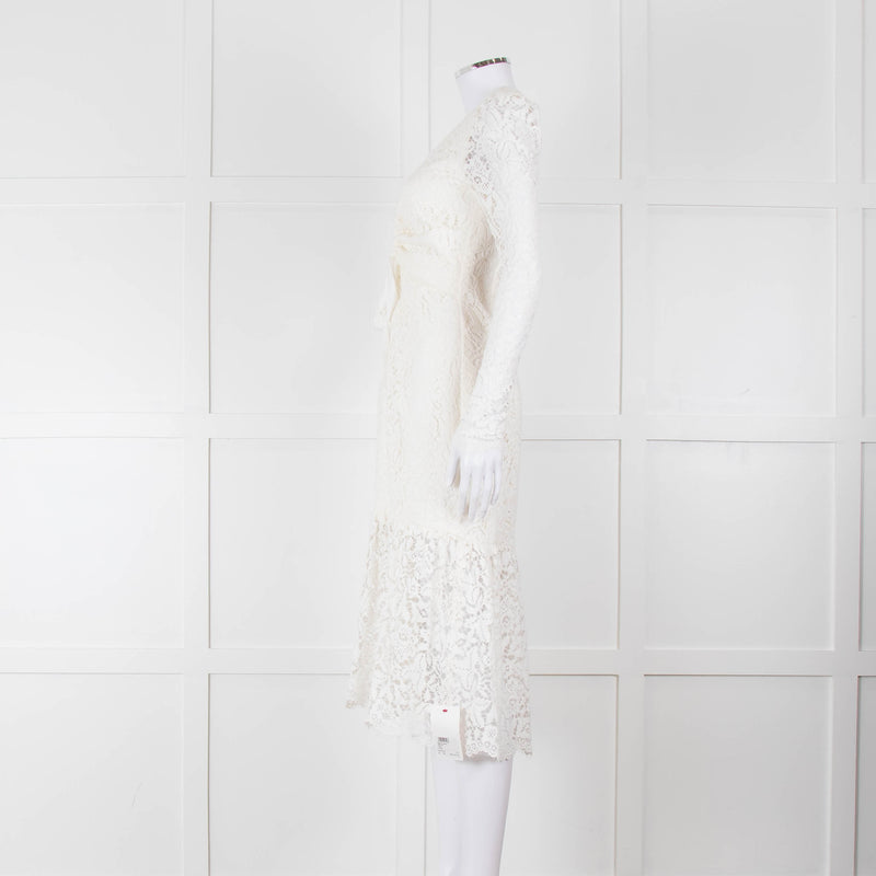 Rebecca Vallance Cream Lace Long Sleeve Dress