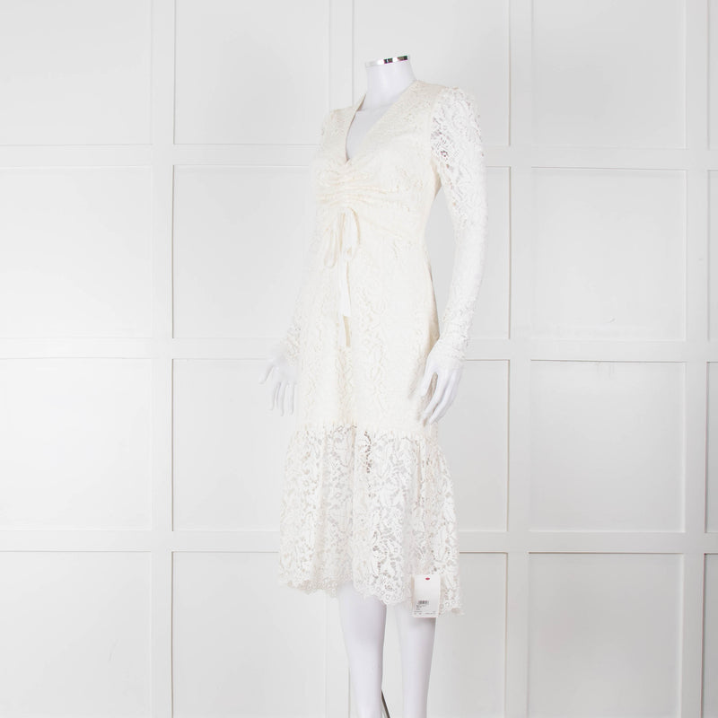Rebecca Vallance Cream Lace Long Sleeve Dress