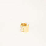 Kenneth Jay Lane Faux Pearl And Crystal Hinged Cuff Bracelet