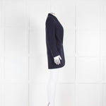 Stella McCartney Navy Blue Wool Blend Short Coat