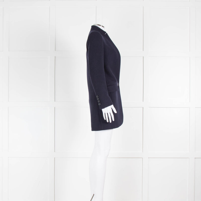 Stella McCartney Navy Blue Wool Blend Short Coat