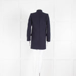 Stella McCartney Navy Blue Wool Blend Short Coat