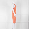 Iro Orange Sleeveless Asymmetric Tie-Up Back Dress