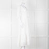 Self-Portrait White Cotton Broderie Anglaise Puff Sleeve Long Dress