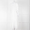 Self-Portrait White Cotton Broderie Anglaise Puff Sleeve Long Dress