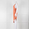 Iro Orange Sleeveless Asymmetric Tie-Up Back Dress