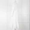 Self-Portrait White Cotton Broderie Anglaise Puff Sleeve Long Dress