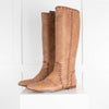Gucci Brown Woven Whipstitched Leather Boots
