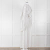 Raey White Grey Pin Stripes Belted Kaftan Dress