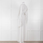 Raey White Grey Pin Stripes Belted Kaftan Dress