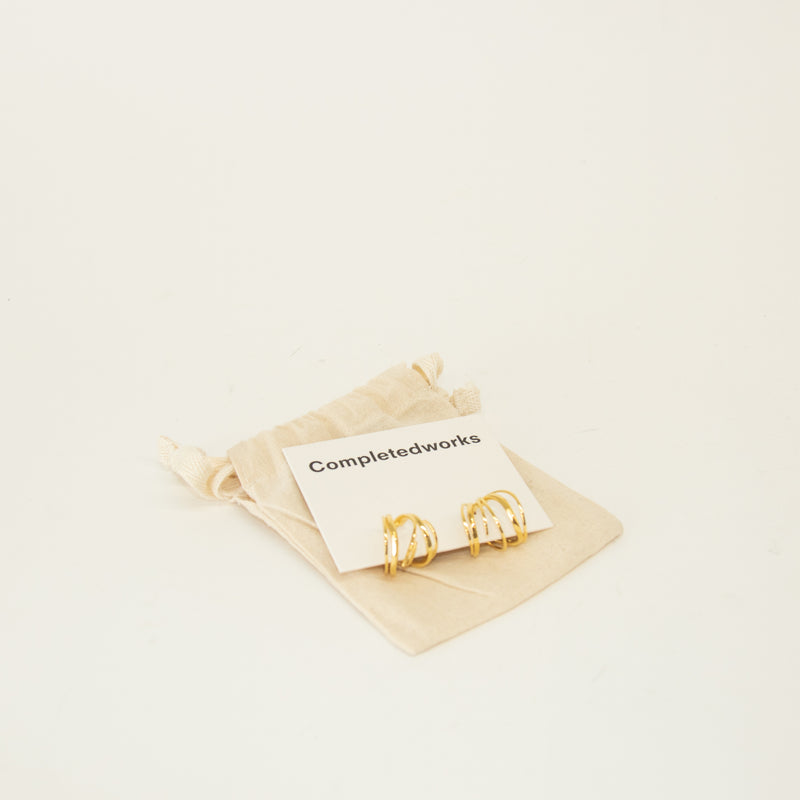 Completed Works Gold Stratum 18ct Gold Plated Brass Earrings