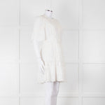 Rebecca Taylor Cream Cotton Lace Short Sleeve Dress