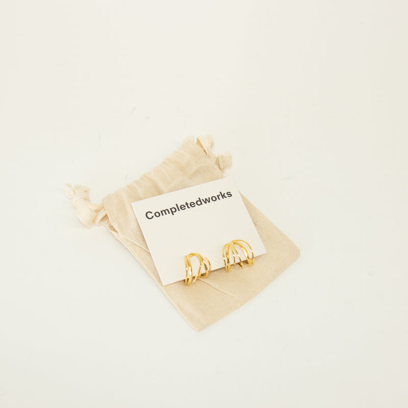 Completed Works Gold Stratum 18ct Gold Plated Brass Earrings