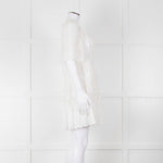 Rebecca Taylor Cream Cotton Lace Short Sleeve Dress