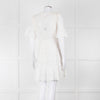 Rebecca Taylor Cream Cotton Lace Short Sleeve Dress