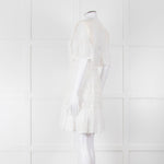 Rebecca Taylor Cream Cotton Lace Short Sleeve Dress