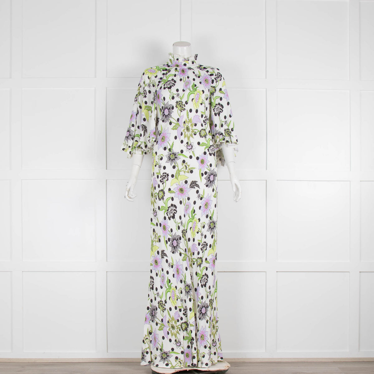 Hayley Menzies Floral Wide Sleeve Maxi Dress