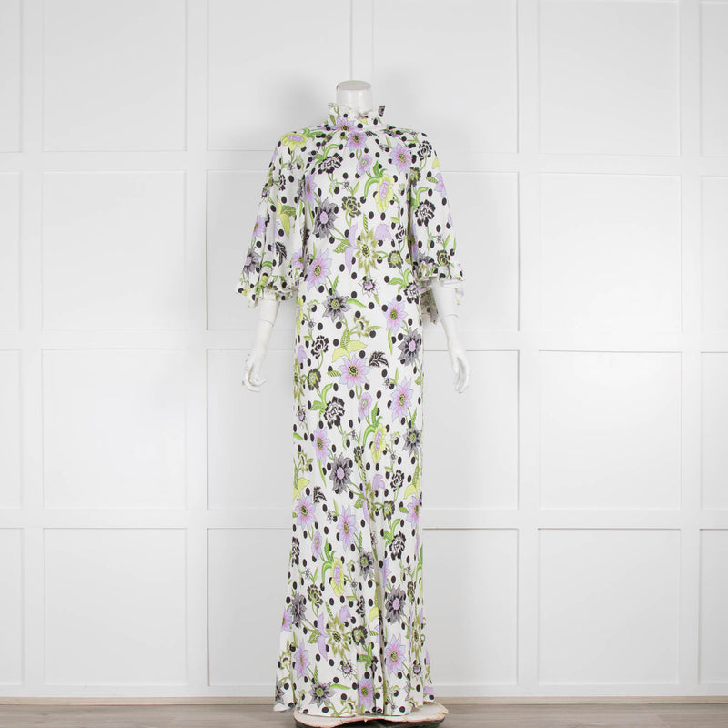 Hayley Menzies Floral Wide Sleeve Maxi Dress