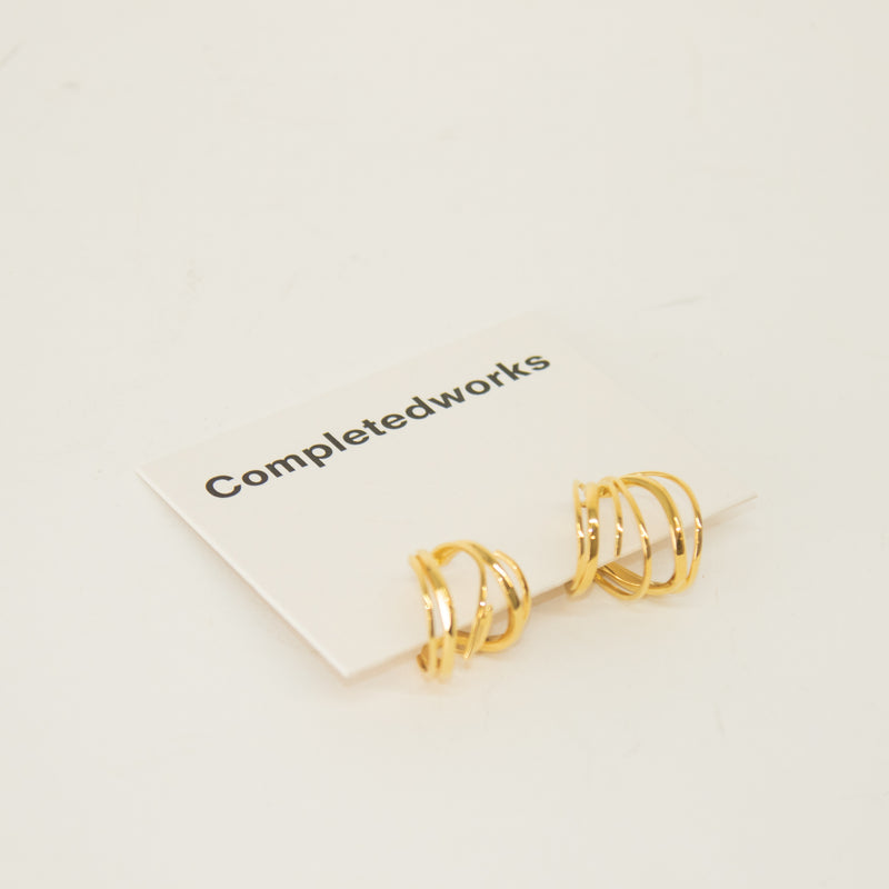 Completed Works Gold Stratum 18ct Gold Plated Brass Earrings