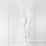 Rebecca Taylor Cream Cotton Lace Short Sleeve Dress