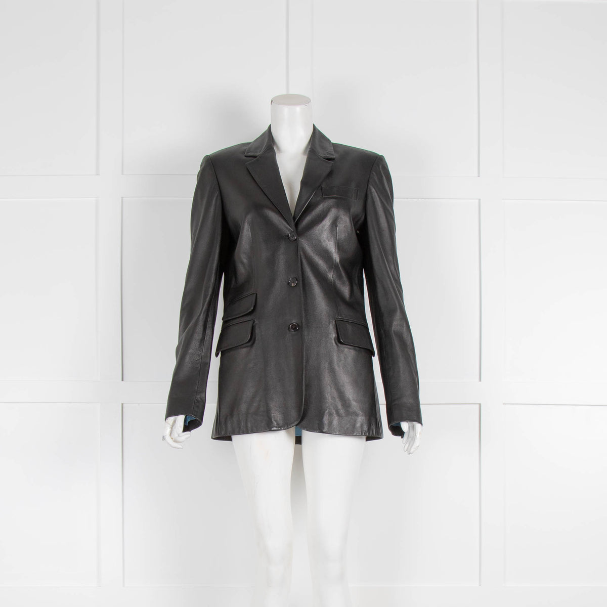 Hilfiger Black Leather Blazer