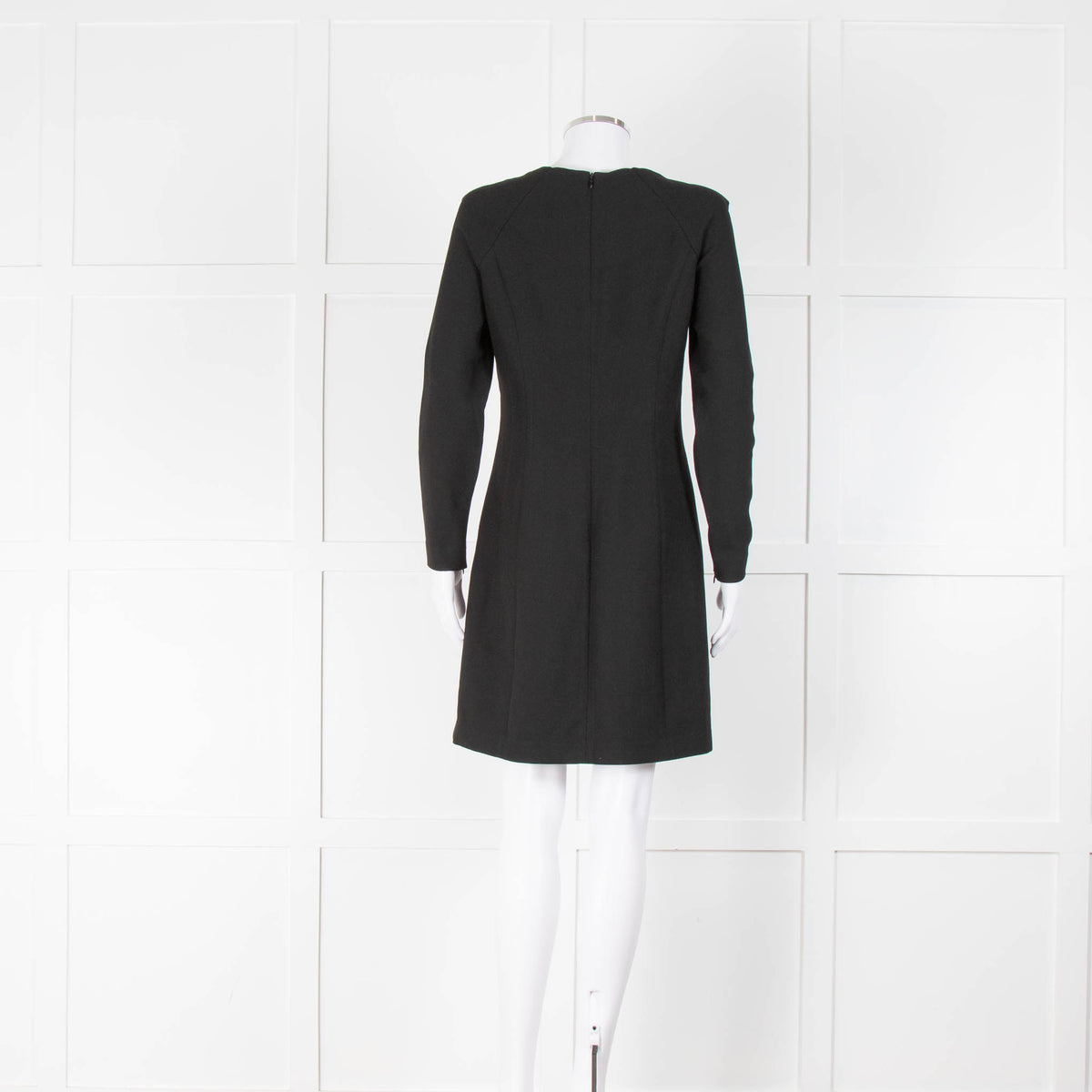 Milly Black Long Sleeve Cut Out Front Mini Dress
