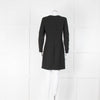 Milly Black Long Sleeve Cut Out Front Mini Dress