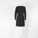 Milly Black Long Sleeve Cut Out Front Mini Dress