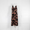 Michael Michael Kors Black Rose Print Velvet Sleeveless Dress