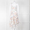Zimmermann White Multicolour Floral Lace Trim Sleeveless Dress