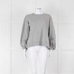 Ganni Grey Logo Sweat Shirt