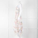 Zimmermann White Multicolour Floral Lace Trim Sleeveless Dress