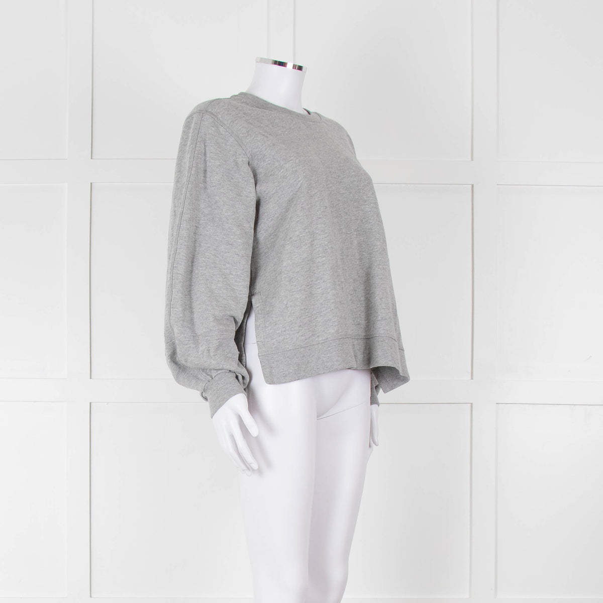 Ganni Grey Logo Sweat Shirt