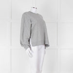 Ganni Grey Logo Sweat Shirt
