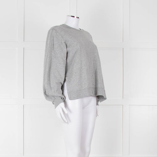 Ganni Grey Logo Sweat Shirt