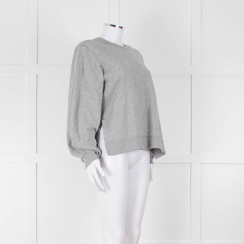 Ganni Grey Logo Sweat Shirt