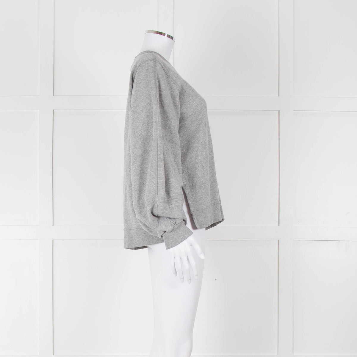 Ganni Grey Logo Sweat Shirt