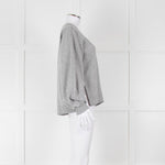 Ganni Grey Logo Sweat Shirt