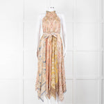 Zimmermann Multi Colour Paisley Print Sleeveless Asymmetric Hem Dress