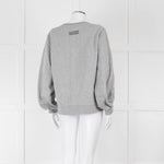 Ganni Grey Logo Sweat Shirt