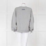 Ganni Grey Logo Sweat Shirt