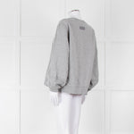 Ganni Grey Logo Sweat Shirt