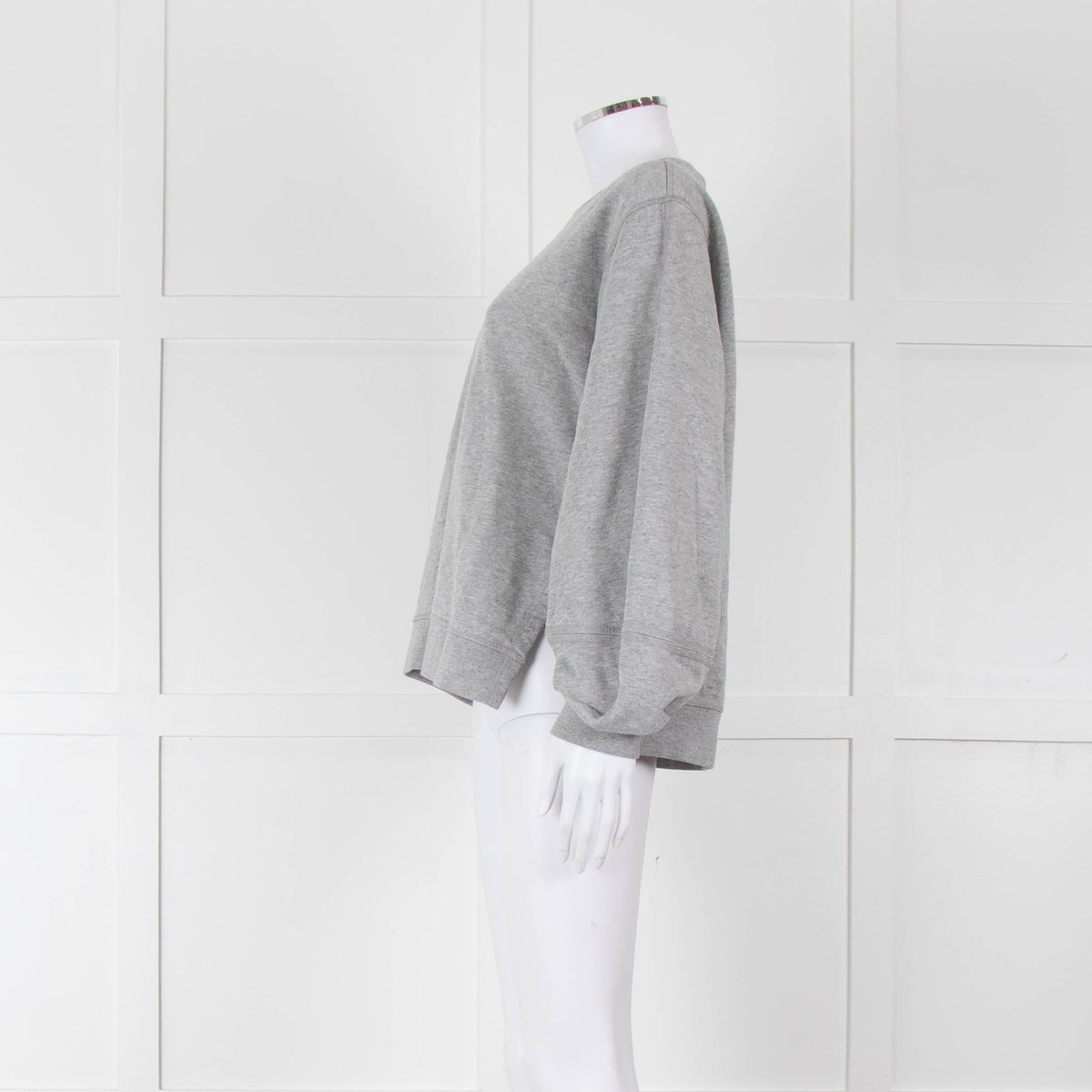 Ganni Grey Logo Sweat Shirt