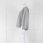 Ganni Grey Logo Sweat Shirt