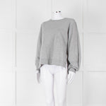 Ganni Grey Logo Sweat Shirt