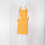 Jacquemus Gold Yellow Halter Fitted 'Le Splash' Dress