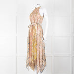 Zimmermann Multi Colour Paisley Print Sleeveless Asymmetric Hem Dress